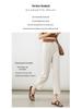 2025 Spring/Summer Women's High Waist Mugwort Tencel Cigarette Pants – Loose, Nine-Point Slit Casual Wear