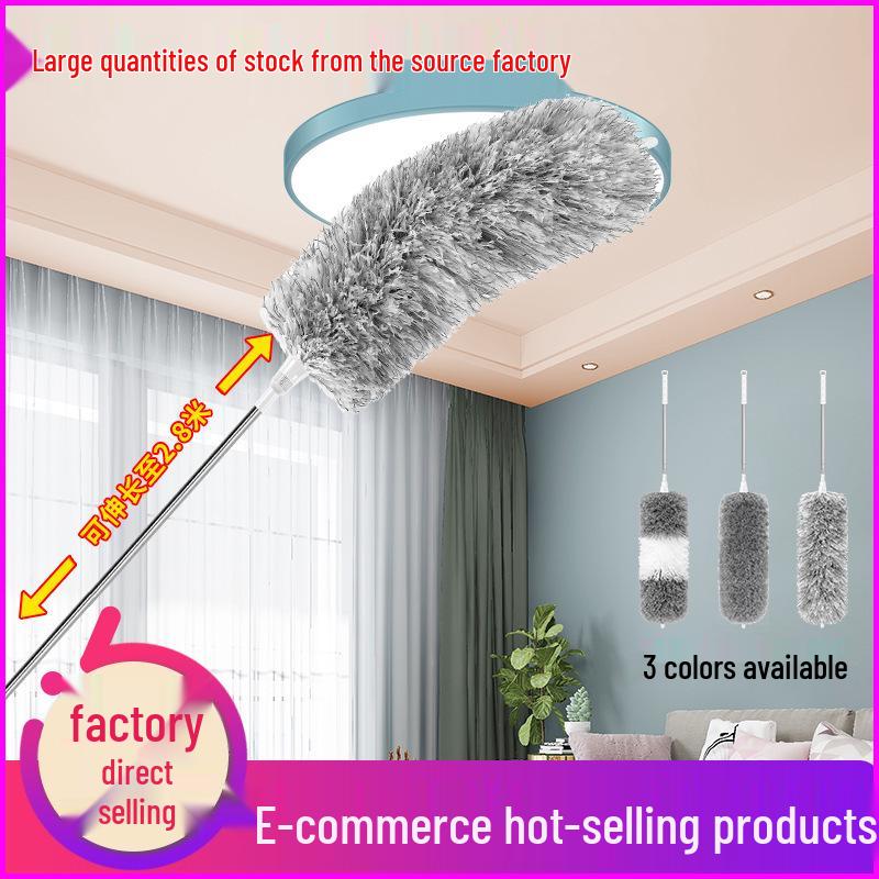 Compact Microfiber Extendable Duster for Ceiling and Household Cleaning