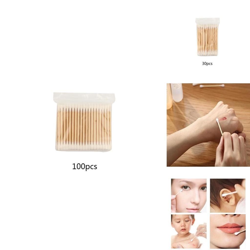Premium Quality 30/100 Disposable Ultra-small Cotton Swab Lint Free Micro Brushes For Gentle Cleaning