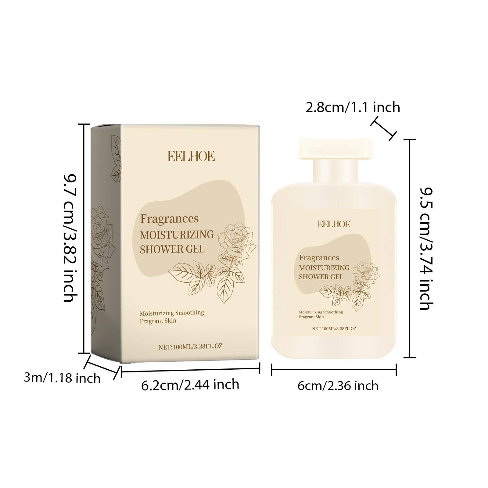 

Moisturizing Body Wash With Collagen & Rose Extract - Hydrating & Gentle Cleanser - Smooth & Glowing Skin - Refreshing Scent 100ml