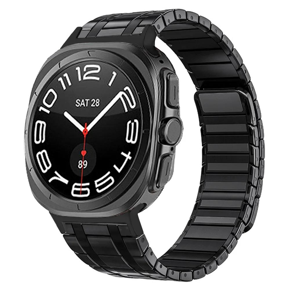 Stainless Steel Magnetic Band for Samsung Galaxy Watch Ultra 2025 Loop Bracelet No Gaps Strap ULTRA 7 47MM Curved End Watchband