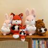 Boutique Rabbit Forest Animal Doll Big Tail Fox Doll Birthday Gift Plush Toy