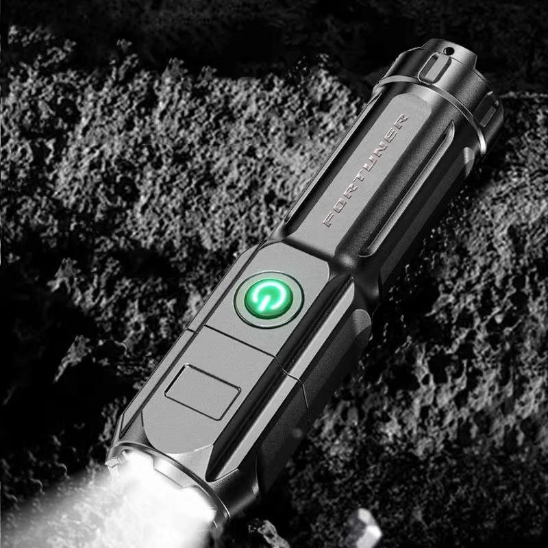 AUQ3 for Toyota Fortuner Flashlight Strong Light Rechargeable Household Outdoor Portable Led Night Flashlight Accessories Car Styling