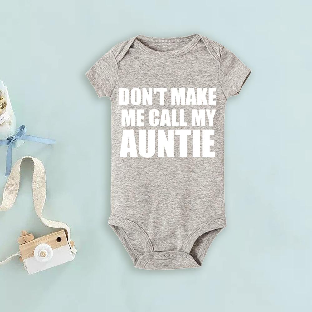 Don't Make Me Call My Grandma Baby Bodysuits Grappige Zomer Peuter Jumpsuit Jongens Meisjes Korte Mouw Kleding Unisex Baby Outfits