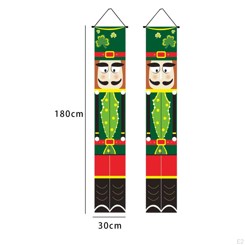 ST Patrick's Day Porch Sign Garage Banner Couplet Polyester Cloth Door Saint
