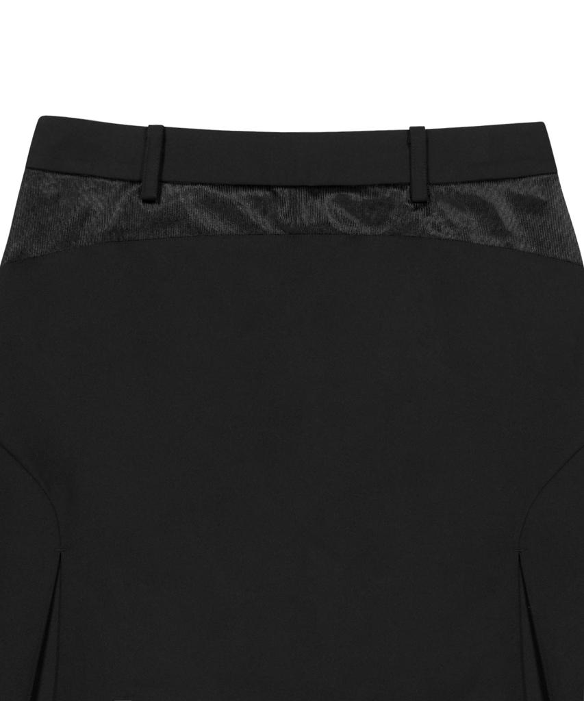 OJOS Pleated Jersey Skirt Pants / Black