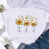 Clothing Fashion Short Sleeve T-shirts Female Print T Top Butterfly Letter Style Women Cartoon Shirt Graphic Tee