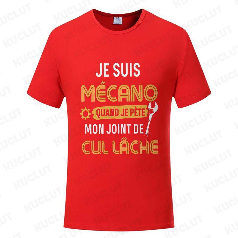 You Know I'm Mechano T Shirt Funny French Text Dad Gift Worker Humor Shirts Vintage Tee Casual Oversized Summer Fashion T-shirt
