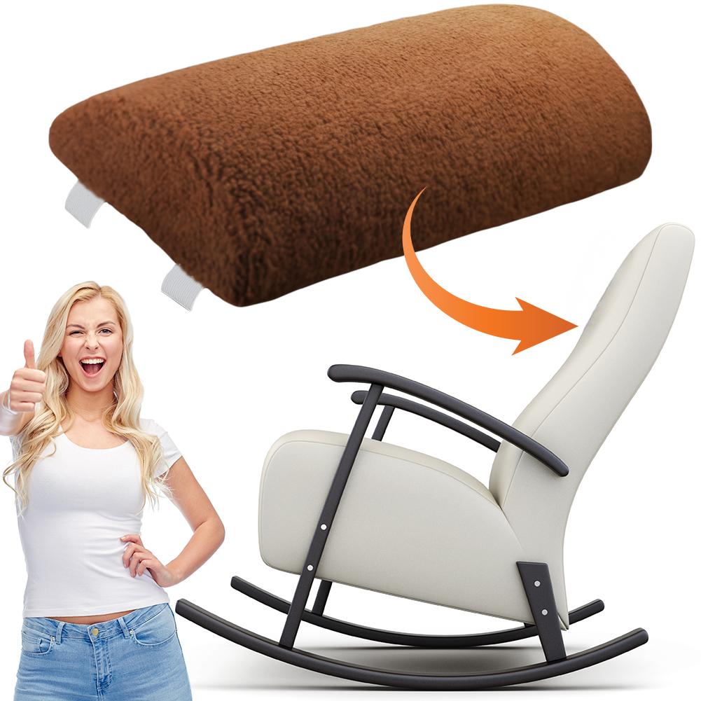 Recliner Foot Cushion with Elastic Strap Ergonomic Footrest Pillow with Sherpa Cover Half Roll Leg Pillow for Ankle Support