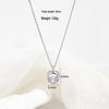 S925 Sterling Silver Round Zircon Pendant Necklace - Elegant & Versatile Clavicle Chain X151