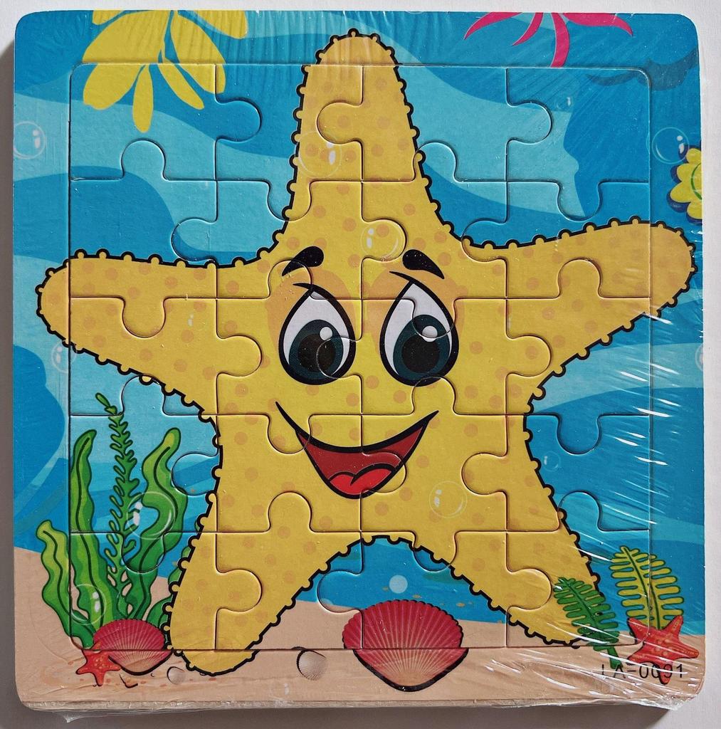 20-Piece Wooden Kids' Puzzle Board - Cartoon Animals