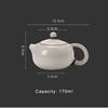 PINNY 170ML Ceramic Xishi Ru Kiln Teapot Traditional Crackle Process Tea Pot Retro Traditional Chinese Drinkware