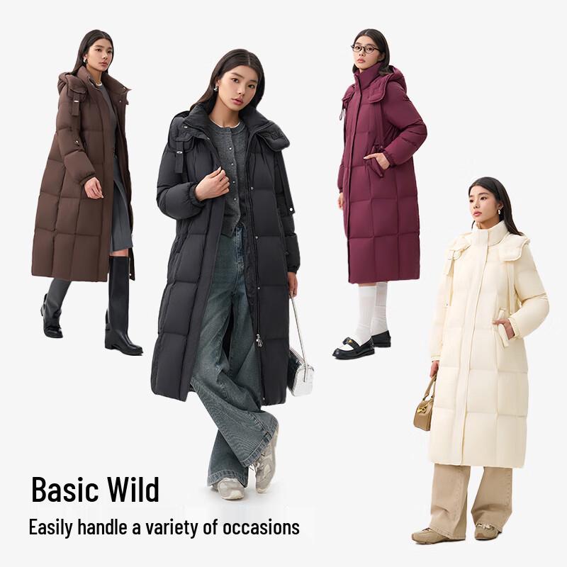 Qiurengang Women's 2025 Winter Hooded Long Down Jacket Y309168Y