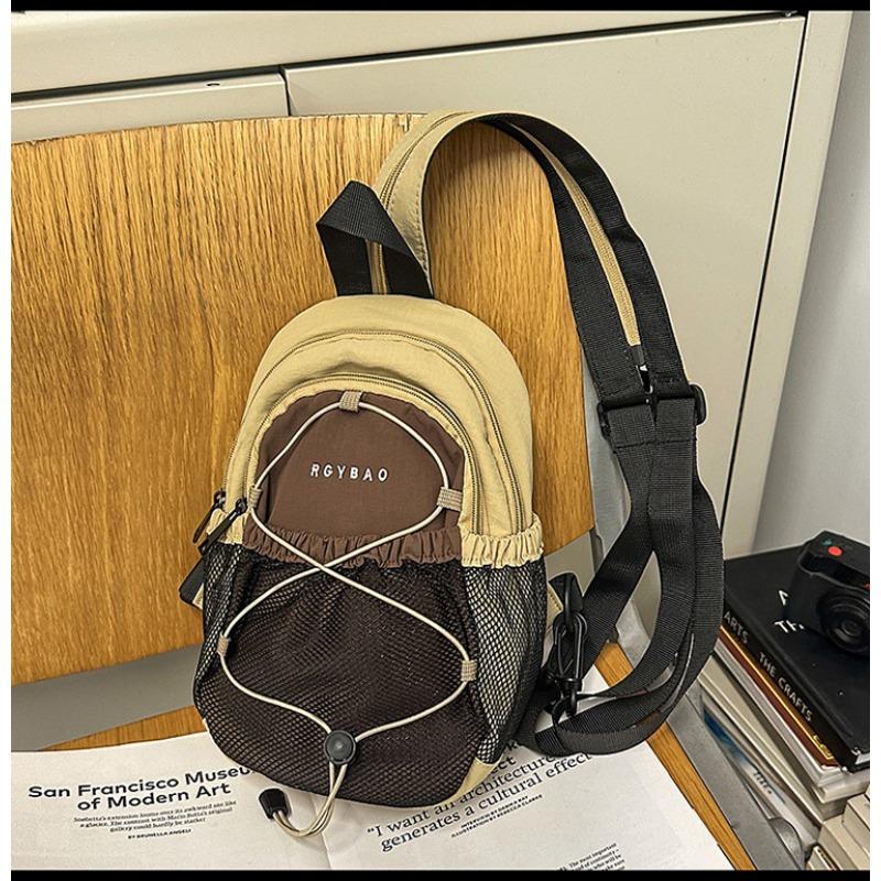 

Нейлоновая тканевая сумка женская большой вместимости новая летняя повседневная нишевая сумка-мессенджер спортивного стиля рюкзак хаки