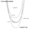 Cuban Titanium Steel Necklace Hip Hop Multilayer Stacked Choker Female Collarbone Chain
