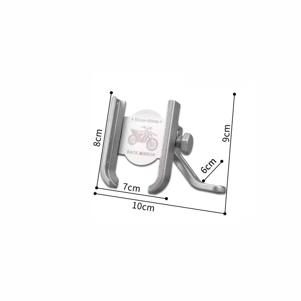 Aluminum Alloy Phone Holder for Bikes and Motorcycles - Shockproof, Anti-vibration, Ideal for Food Delivery Riders.