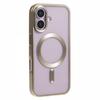 For iPhone 16 Case Matte Electroplating Phone Cover Compatible with MagSafe