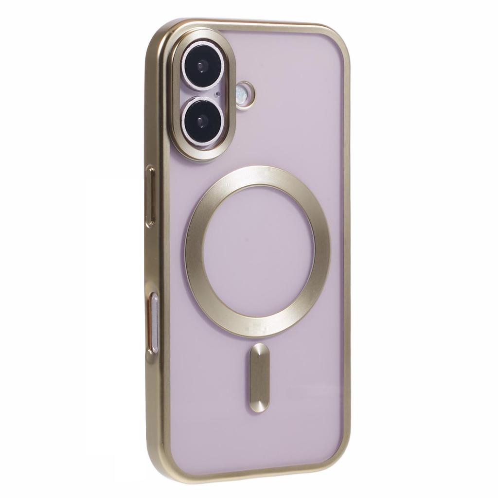 For iPhone 16 Case Matte Electroplating Phone Cover Compatible with MagSafe