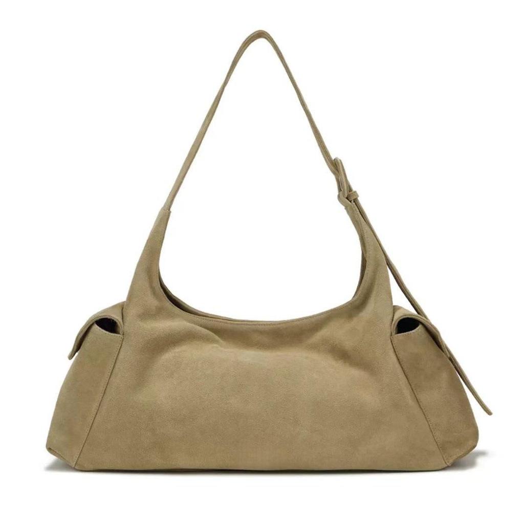 Evropská a americká trendy unisex semišová taška crossbody - Velká kapacita, korejský niche design.