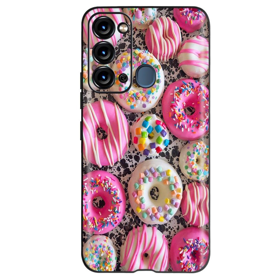 For ITEL Vision 3 Case Fashion Cat Sunflower Phone Cases For Itel S17 S 17 S661W Soft TPU Black Silicone Cover Vision3 Bumper