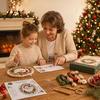 Holiday Theme Embroidery Projects Christmas Kit for Beginners, Pre-Printed Pattern Full Set Art And Craft Kits Adults of Tools, DIY Needlework Festive