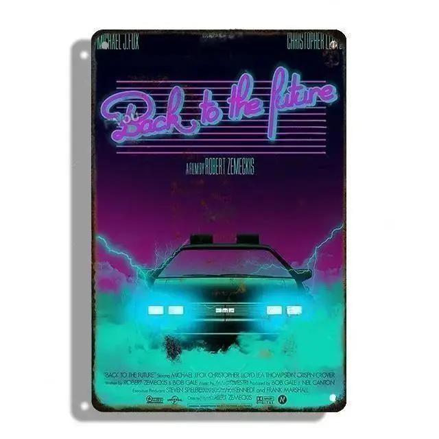 Retro Metal Sign Vintage Tin Sign Movie Back To The Future Poster for Wall Decor Cafe Bar Office Home Art Sign Gift