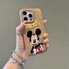 Cute Mickey Applies To Apple 17 Mobile Phone Case Iphone16pro15 Leather Pattern 14 Air Cushion 13/12 Anti-drop