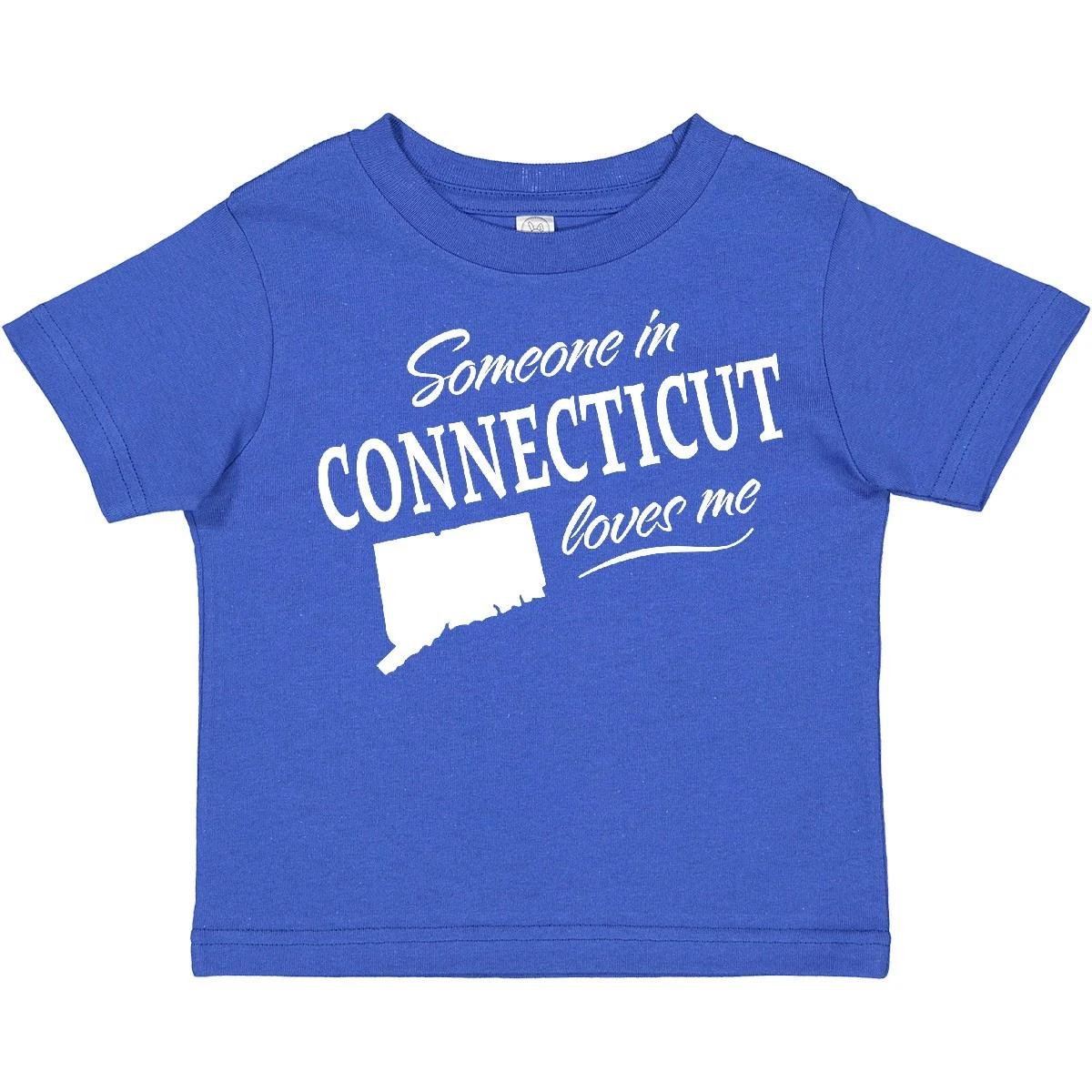 Inktastic Someone In Connecticut Loves Me Toddler T-Shirt Home Family Kids Love 100