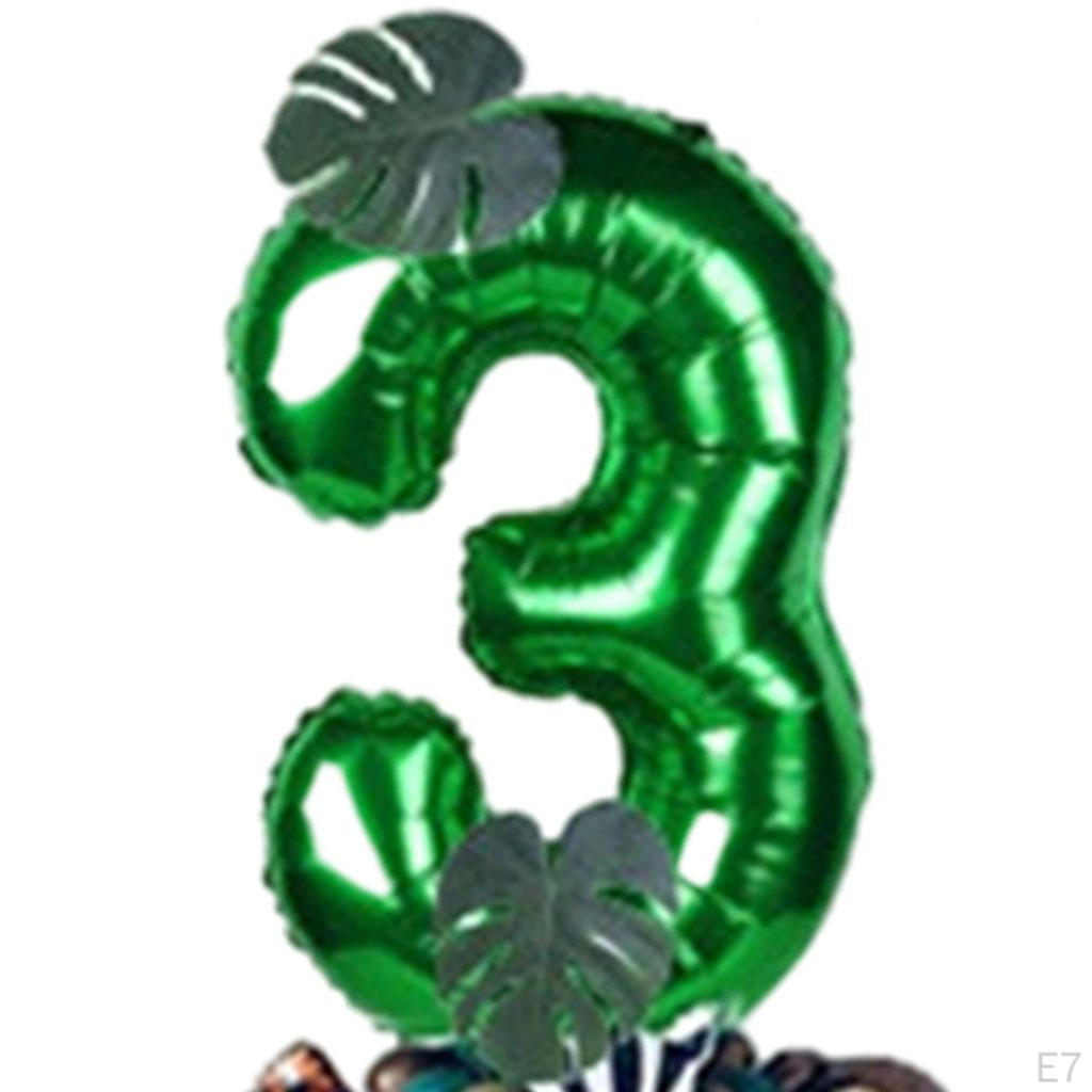 28 Pieces Jungle Animal Balloons Leaves Decor Theme Cute Green Aluminum Latex Balloon for
