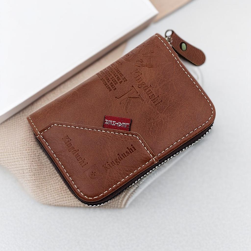 Retro European-American Denim Patchwork Multi-Card Coin Zipper Holder