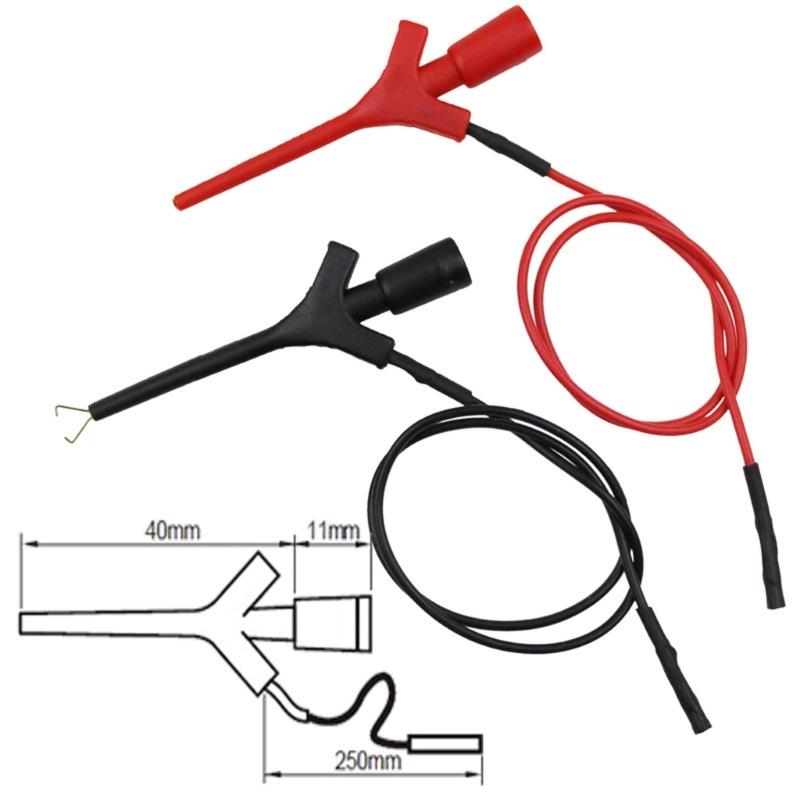 Multimeter Test Probes Kit Copper Alloy Test Hook AntiCorrosion Design Compatible for Oscilloscopes Diagnostic Tool