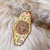 Zodiac Constellation Keychain Bag Bohemian Style Hotel Retro Motel Car