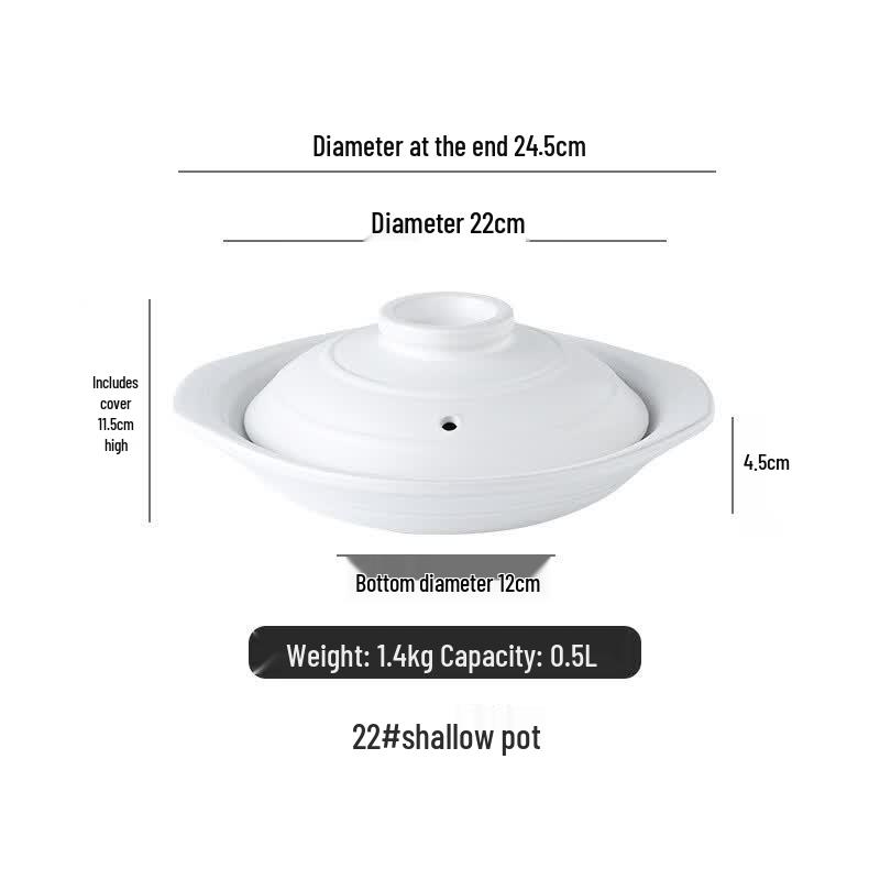ZISIZ Ceramic Alcohol Stove Dry Pot Casserole