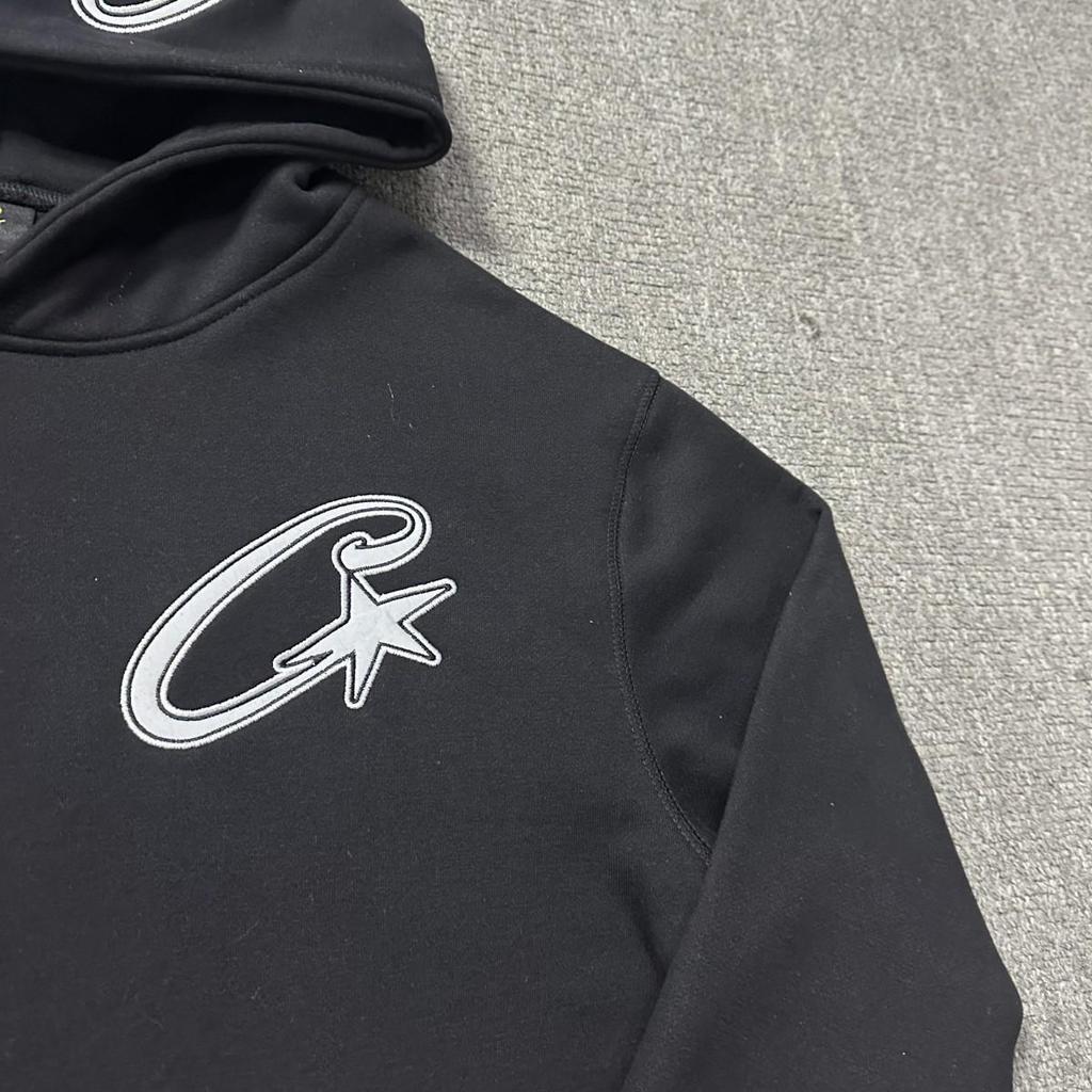 Corteiz Alcatraz C-Star Besticktes Hoodie und Fleece Jogginghosen Set
