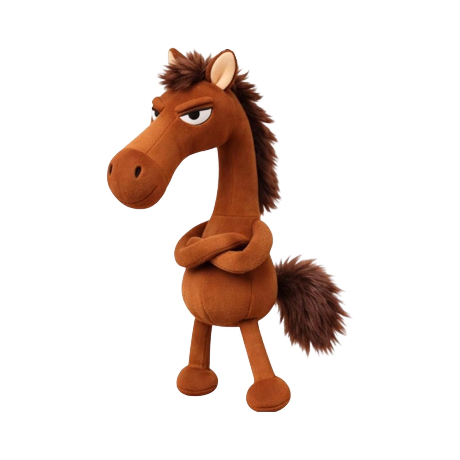 

Plush Toy Pendant For Horse Year Mascot, Cool Bag Charm Plush Doll One Size коричневий