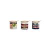 Round Multicoloured Sugar Bowl - Home ESPRIT - 7.5x7.5x7.5 Cm - Set of 3 - Bamboo - Dolomite - Blue - Green - Pink - Lilac