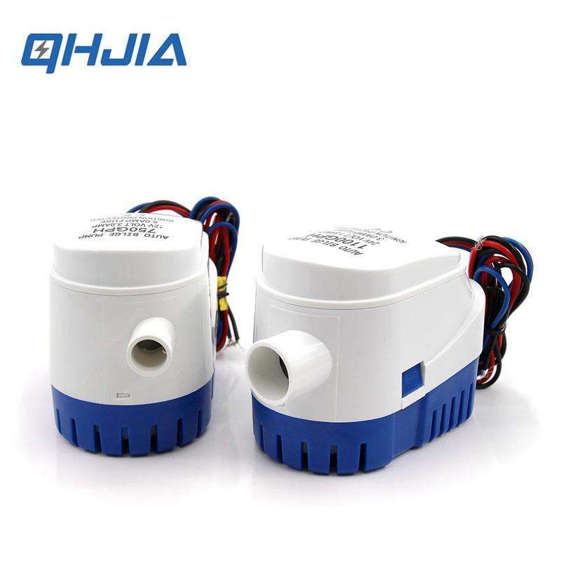Automatic Boat Submersible Bilge Pump 12V 24V Volt DC Electric Marine Water Pump Small Auto 6500GPH 750GPH 1100GPH With Switch 1100GPH