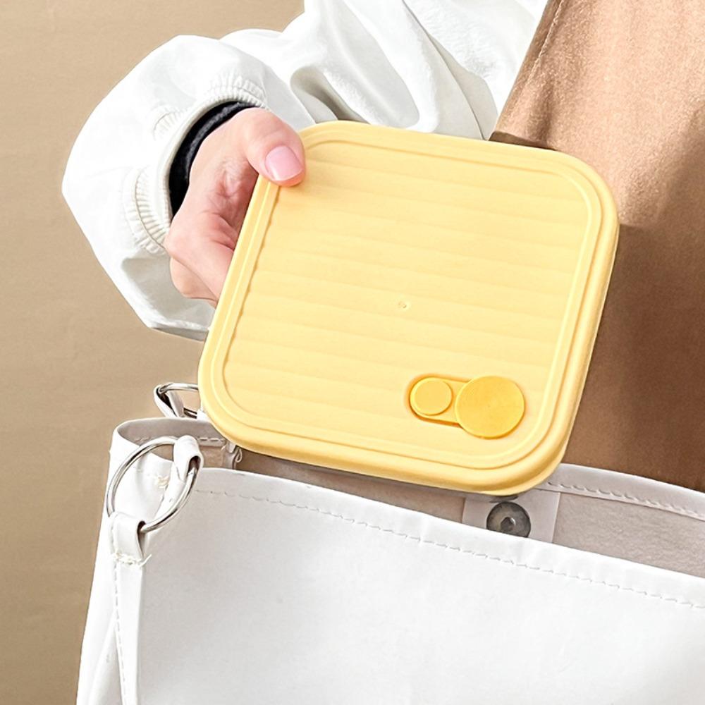 Square Stainless Steel Lunch Box Leak Proof Salad Box Tableware Crisper  Office Workers