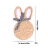 Unique Easter Themed Coasters Woven Rope Nonwoven Fabric Rabbit Shape Drink Mats Gift For Housewarmings Or Parties