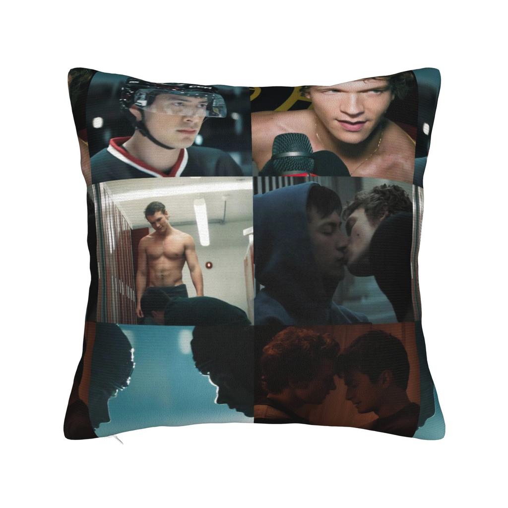 Shane Hollander & Ilya Rozanov Pillowcase Cushion Cover Decorative Heated Rivalry Throw Pillow Case Cover Home Zippered 40*40cm