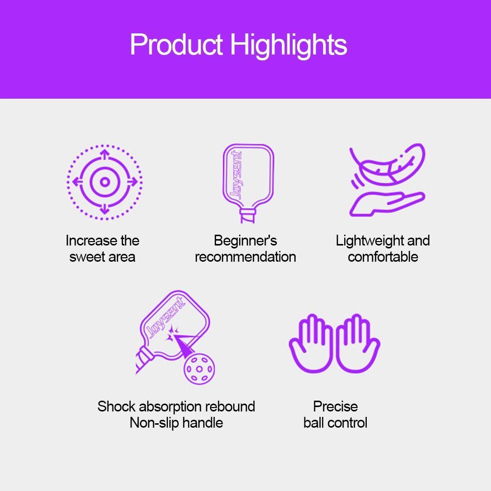 Shock Absorption Pickleball Paddle Anti-slip Handle Pickle Ball Paddle Fashion Game Supplies