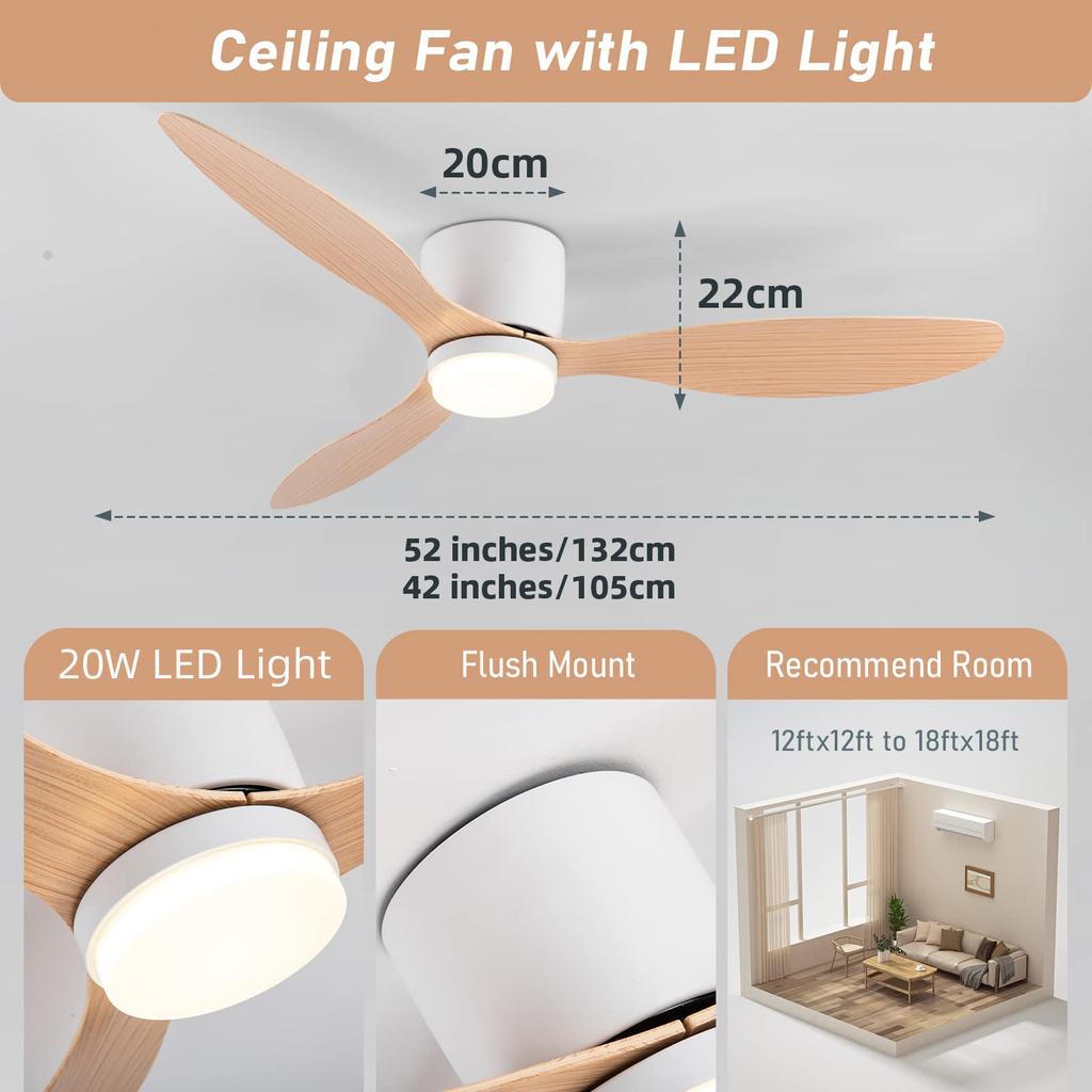 IRALAN Modern Ceiling Lamp With Fan Infinitely Adjustable Lighting Without Noise Decoration Home For Living Room Bedroom