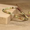 Fancy Jasper Faceted Bead Bracelet – Gold Accent Adjustable Boho Jewelry, Earthy Calm Gift for Women