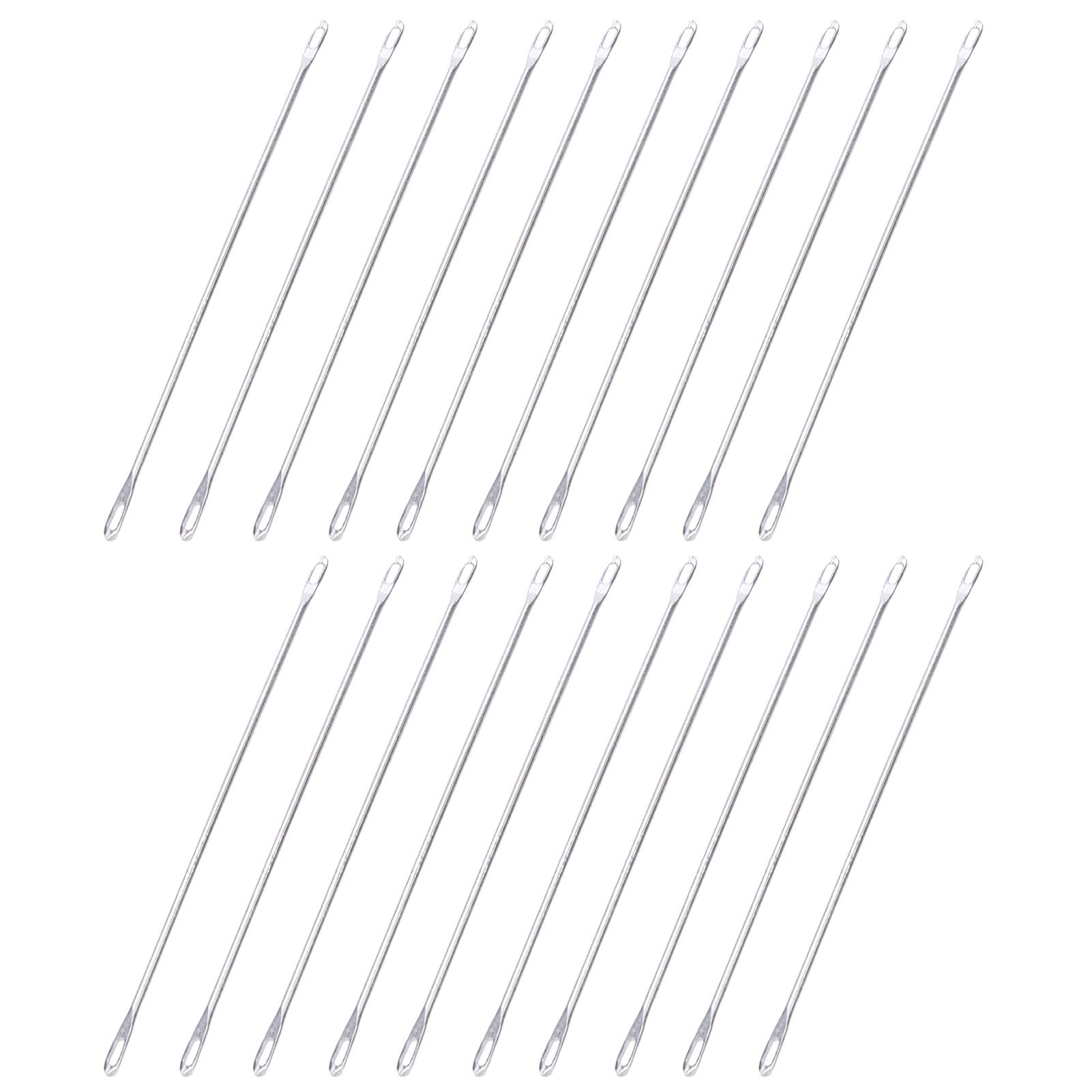 

20 шт. игла с двойным ушком, металлическая игла для переноса длиной 9 см, подходящая для вязальной машины