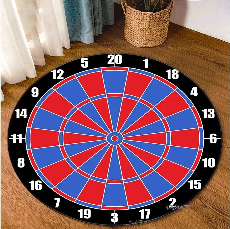 Fashion Sport Dart Target Round Carpet Room Decor Area Rug Carpets for Living Room Bedroom Table Alfombra Kid Non-slip Floor Mat