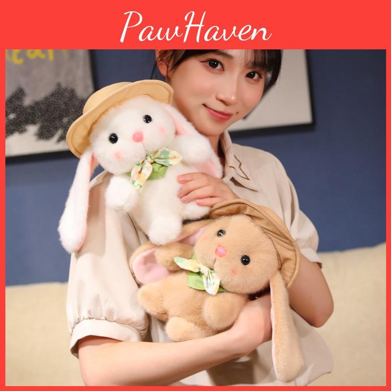 Bunny Pudding Plush Stuffed Toy Hat Rabbit Doll Decoration Kids Birthday Gift
