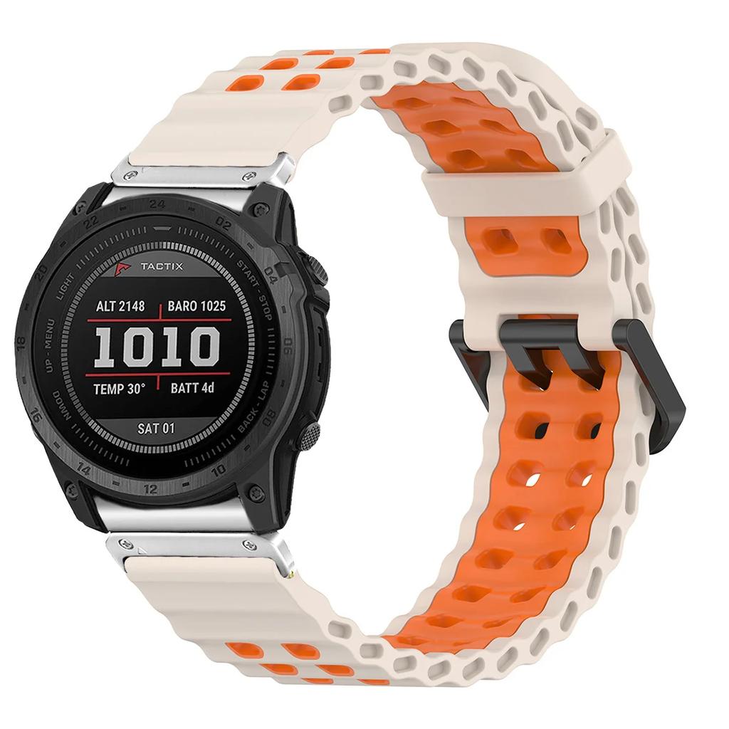 26mm Strap For Garmin Fenix 8 51mm Sport Silicone Wristband for Garmin Fenix 7XPro Instinst 3 Instinct 2X Solar Enduro 3 2 Band