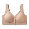 1111 Front Open Buckle Middle-aged and Elderly Mother Model Fat M Thin Seamless Rimless Breastfeeding Vest Bra
