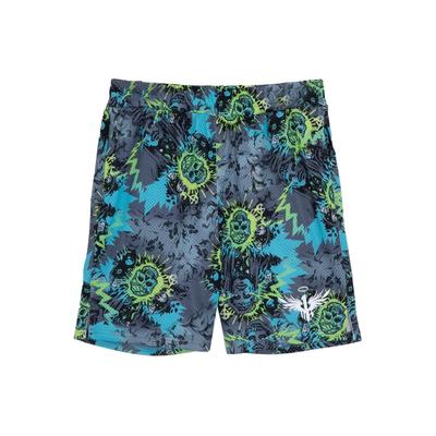 Melo Blue Hive Aop Shorts Skull Print Design Mid Waist Casual Shorts Men Shorts Black 625148-01