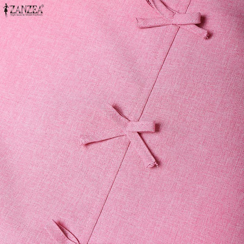 ZANZEA Kadın Günlük Yuvarlak Yaka Düz Renk Kolsuz Atletler